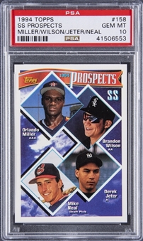 1994 Topps SS Prospects #158 Orlando Miller/Brandon Wilson/Derek Jeter/Mike Neal - PSA GEM MT 10 